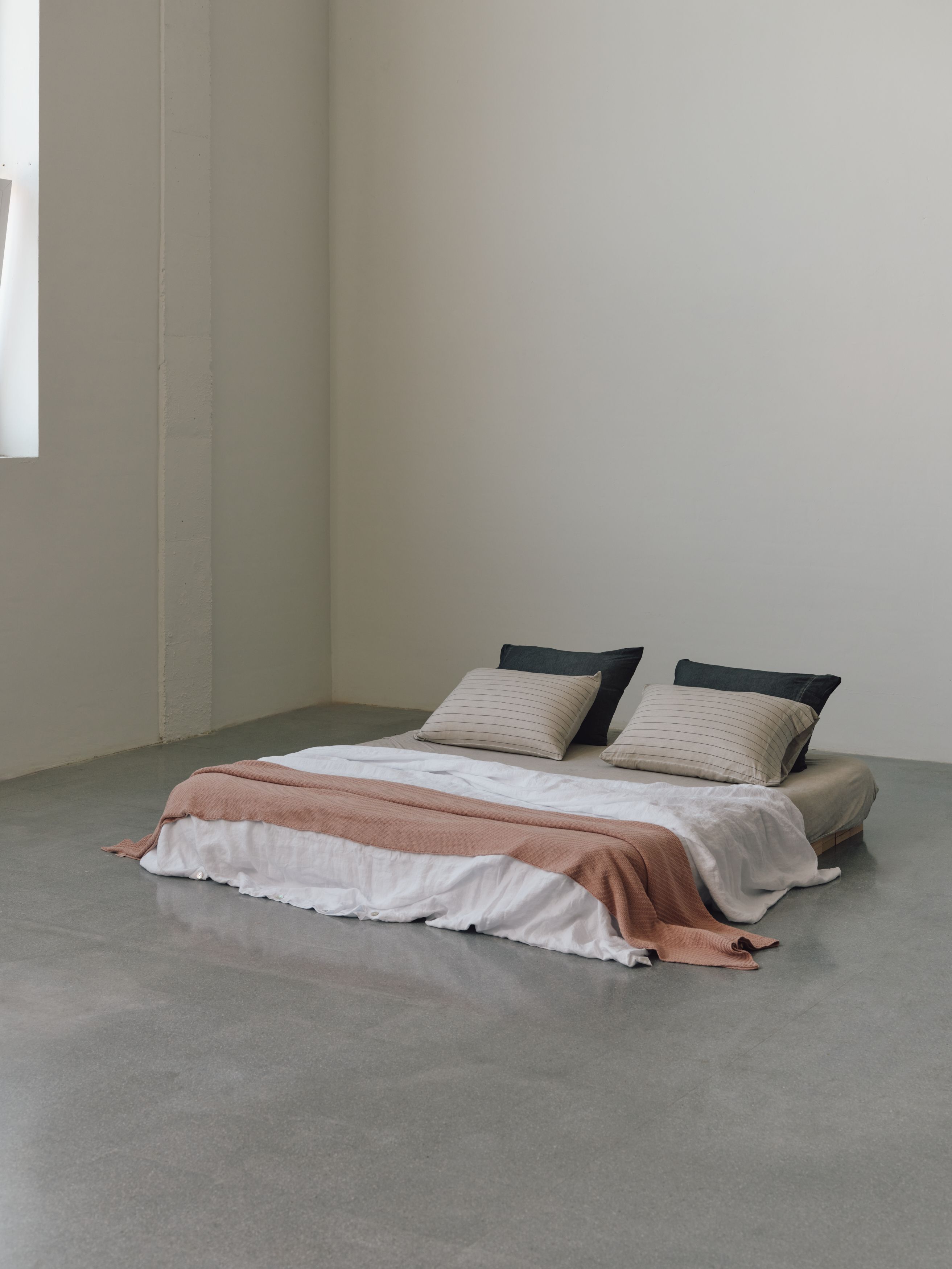Mikmax linen bedding pink oat